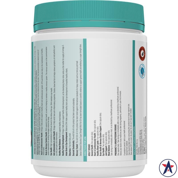 Dầu cá không mùi Swisse Odourless Super Strength Wild Fish Oil 2000mg