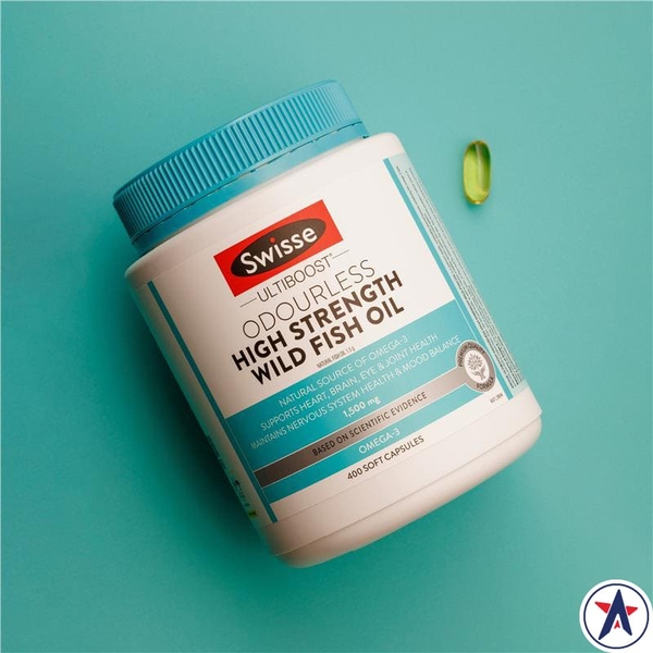 Dầu cá Swisse Odourless High Strength Wild Fish Oil 1500mg