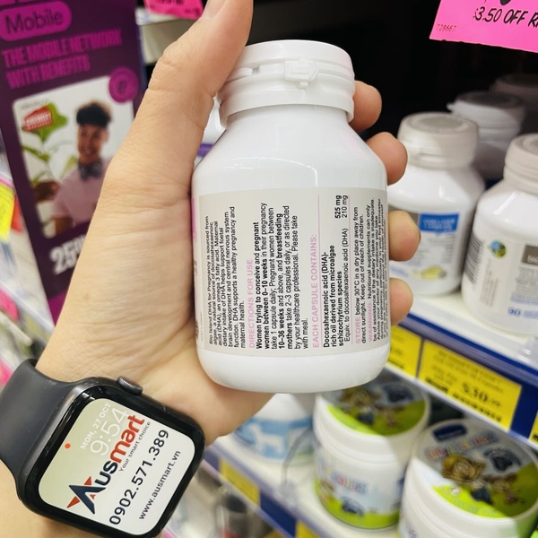 DHA cho bà bầu Bio Island DHA for Pregnancy của Úc 60 viên