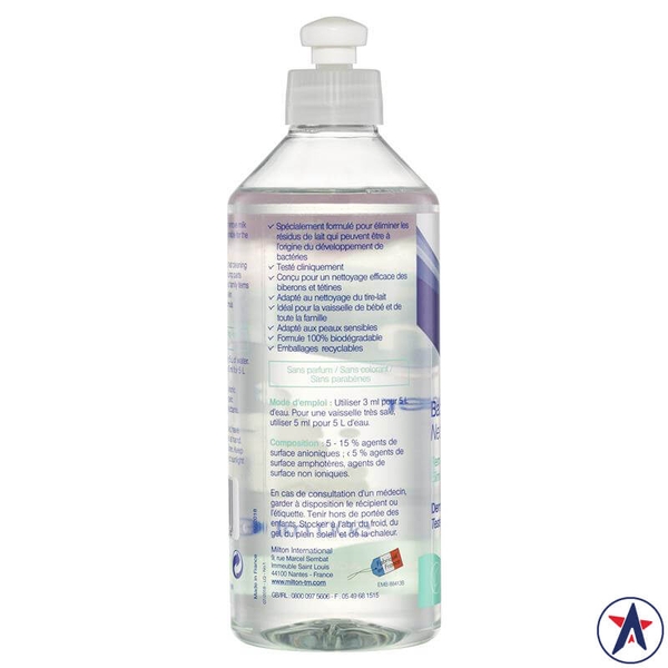 Dung dịch rửa bình sữa cho bé Milton Baby Bottle Cleaner 500ml