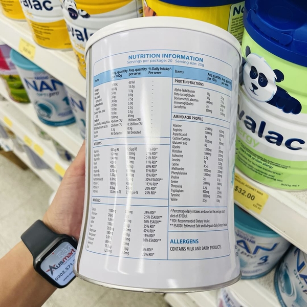 Sữa hoàng gia Úc Royal AUSNZ Diabetic Formula Milk Powder cho người tiểu đường 500g (25g x 20 gói)