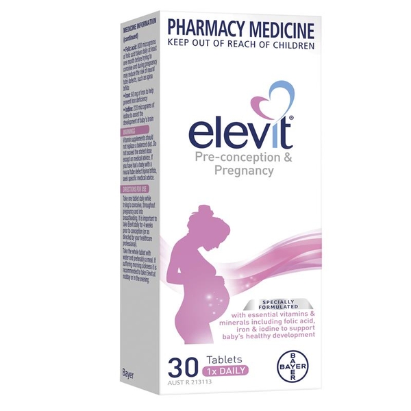 Elevit bầu Úc Pre-conception & Pregnancy Multivitamin
