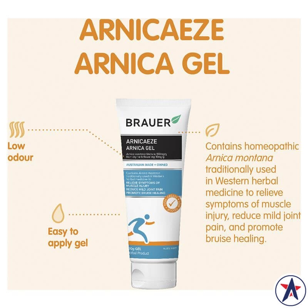 Gel giảm đau cơ và vết bầm Brauer ArnicaEze Arnica Gel 100g