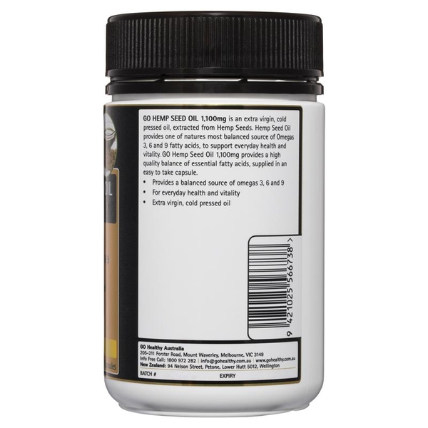 Dầu hạt gai Go Healthy Hemp Seed Oil 1100mg 100 viên