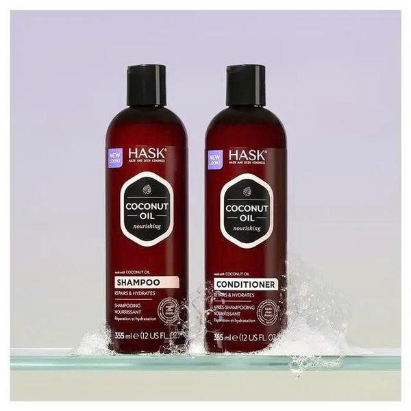 Dầu gội dưỡng ẩm tóc Hask Coconut Oil Nourishing Shampoo 355ml