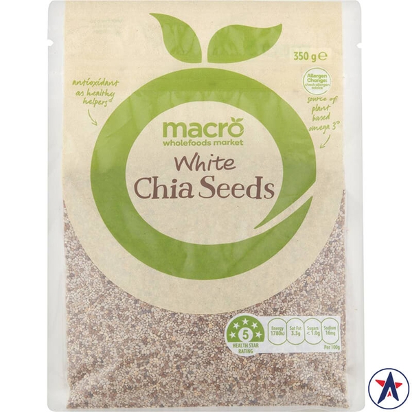 Hạt chia trắng Macro White Chia Seeds 350g