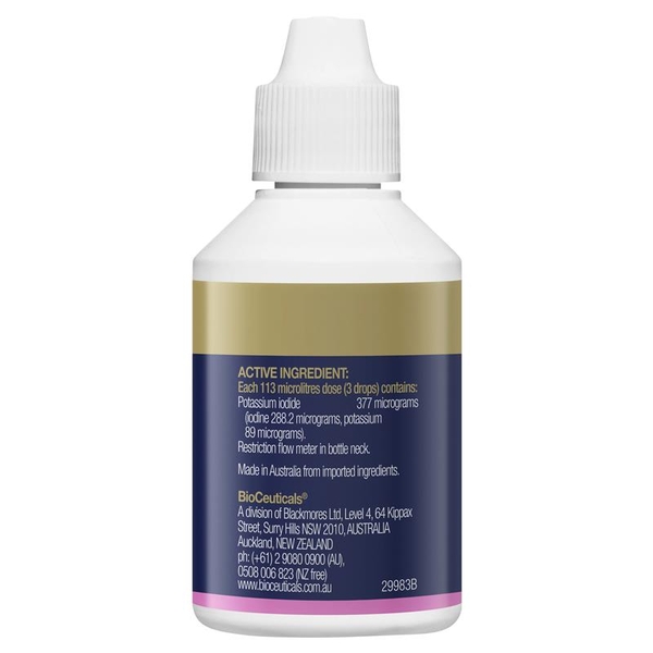 Hỗ trợ hormon & chức năng tuyến giáp BioCeuticals Iodine Drops 50ml