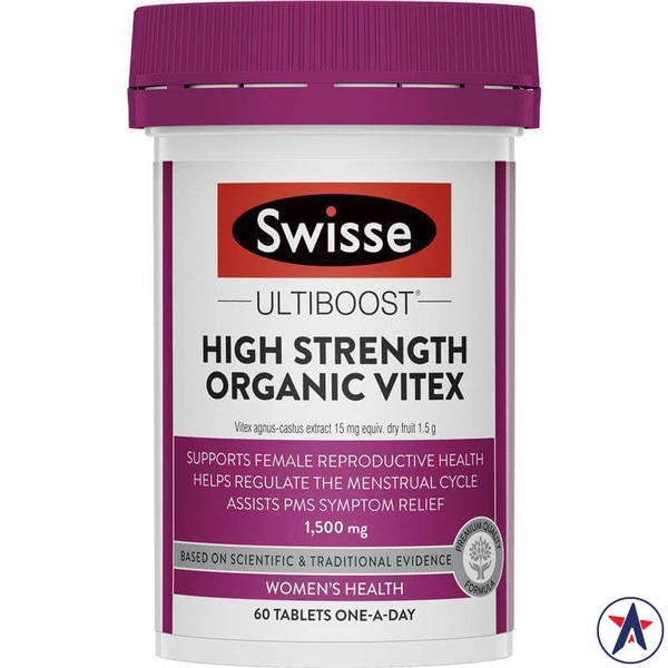 Hỗ trợ sức khoẻ sinh sản Swisse Organic Vitex 1500mg 60 viên