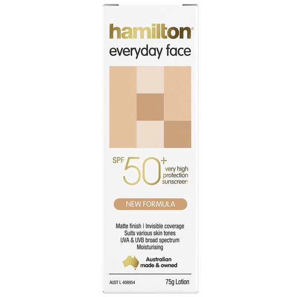 Kem chống nắng Hamilton SPF 50+ Everyday Face Cream 75g