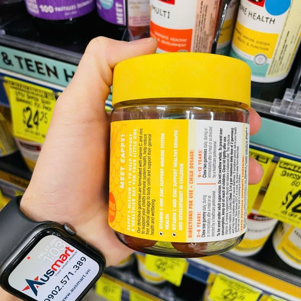 Kẹo dẻo tăng đề kháng cho bé Little Swisse Vitamin C + Zinc