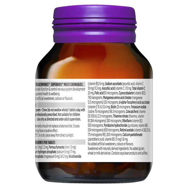 Kẹo vitamin cho bé Blackmores Superkids Multi Chewables 60 viên