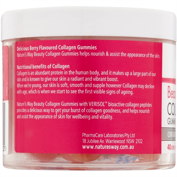 Kẹo dẻo Collagen Úc Nature's Way Beauty Collagen Gummies 40 viên