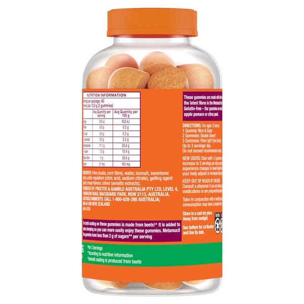 Kẹo dẻo bổ sung chất xơ Metamucil Fibre Gummies