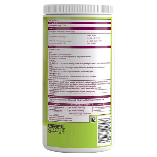 Bột uống bổ sung chất xơ Metamucil Fibre Supplement Natural Granular