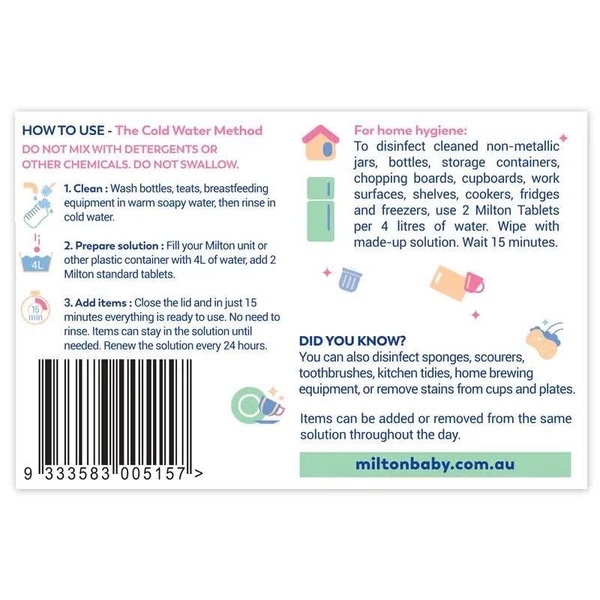 Viên tiệt trùng bình sữa & đồ chơi cho bé Milton Antibacterial 30 viên