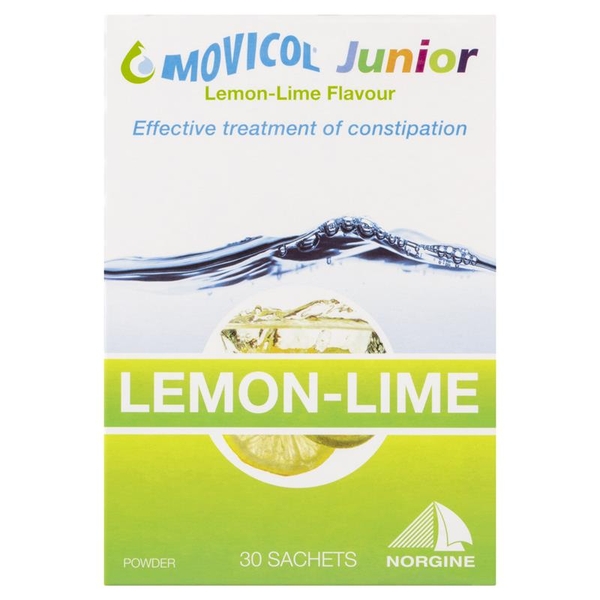 Hỗ trợ điều trị táo bón cho trẻ Movicol Junior Lemon Lime 30 gói