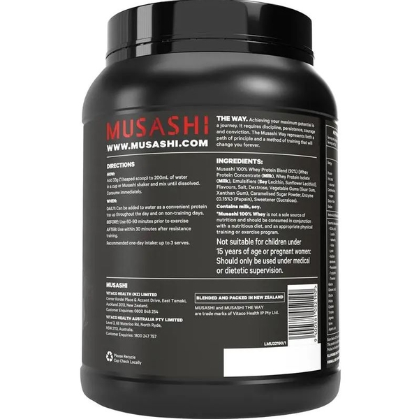 Bột Protein tăng cơ Musashi 100% Whey