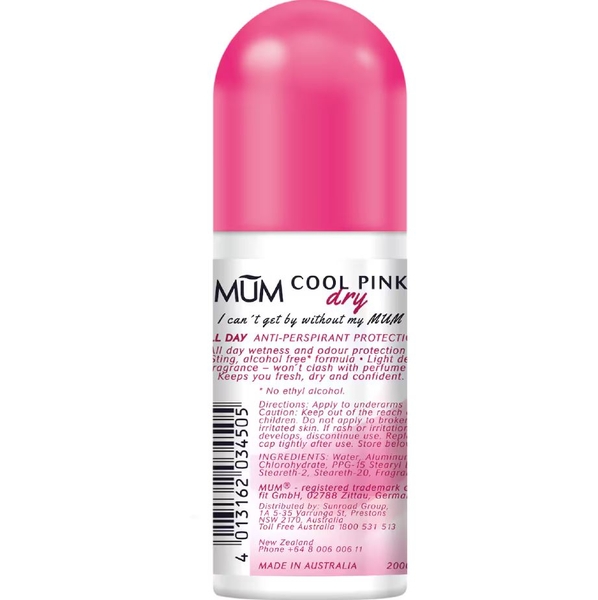 Lăn khử mùi Mum Roll On Dry Cool Pink 50ml