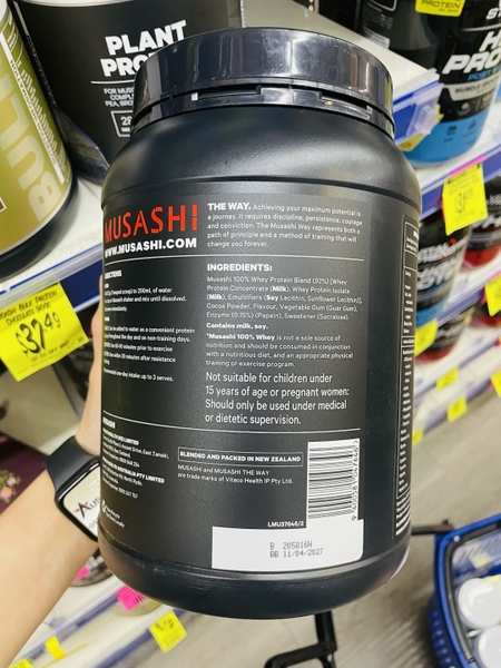 Bột Protein tăng cơ Musashi 100% Whey