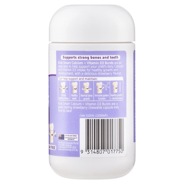 Nature's Way Calcium + Vitamin D3 Kids Smart Bursts 50 viên