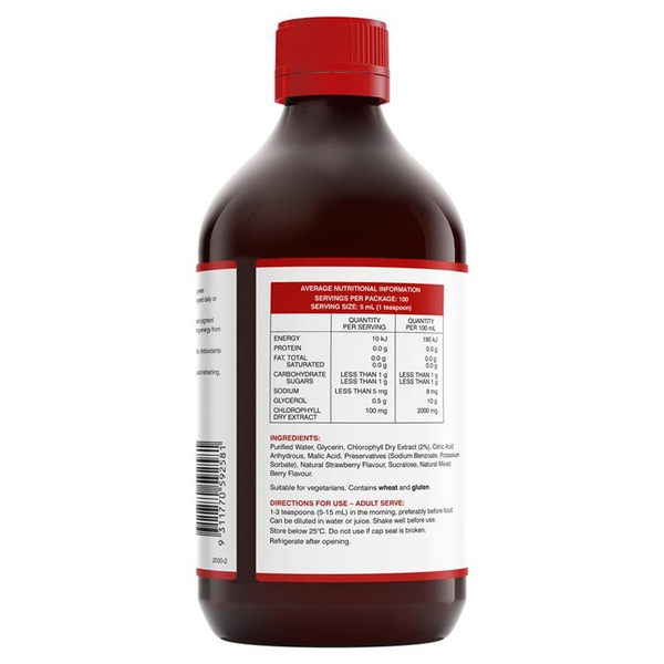 Nước diệp lục Swisse Chlorophyll Mixed Berry vị dâu tây 500ml