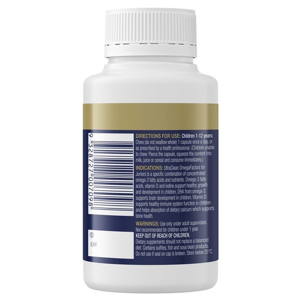 Omega-3 cho trẻ Bioceuticals UltraClean OmegaFactors For Juniors 60 viên