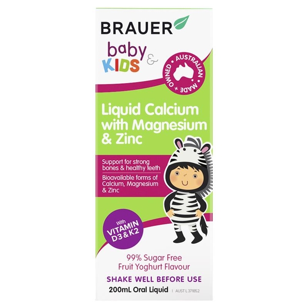 Siro Brauer Baby Kids Liquid Calcium with Magnesium & Zinc 200ml