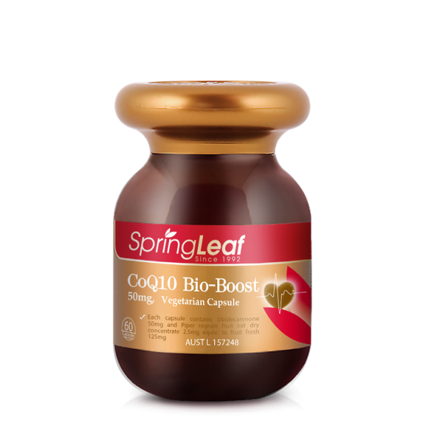 Viên uống bổ tim mạch  SpringLeaf CoQ10 Bio-Boost 50mg, Vegetarian 60 viên