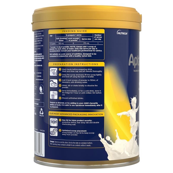 Sữa Aptamil AptaGrow 1+ của Úc 900g cho bé trên 1 tuổi
