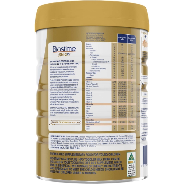 Sữa Biostime SN-2 Bio Plus HPO số 3 (800g) cho trẻ trên 1 tuổi