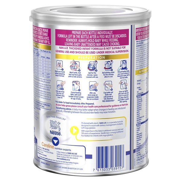 Sữa NAN A.R Baby Infant for Regurgitation 800g (0-12 tháng)