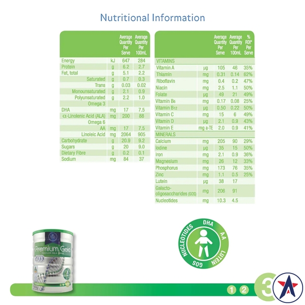 Sữa Royal AUSNZ Premium Gold Toddler số 3 900g (1 - 3 tuổi)