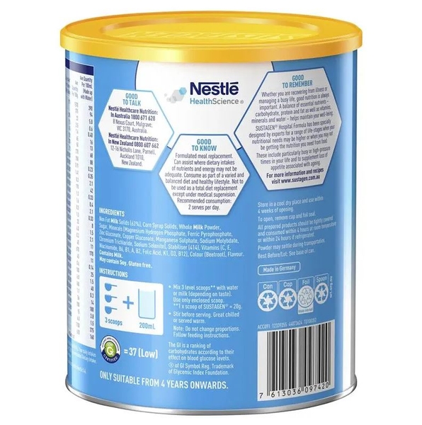 Sữa dinh dưỡng Sustagen Hospital Formula Nutritional Supplement