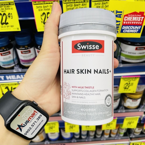 Swisse Ultiboost Collagen Hair Skin Nails đẹp da móng tóc