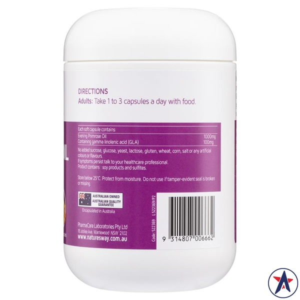 Tinh dầu Hoa anh thảo Nature's Way Evening Primrose Oil 1000mg 200 viên