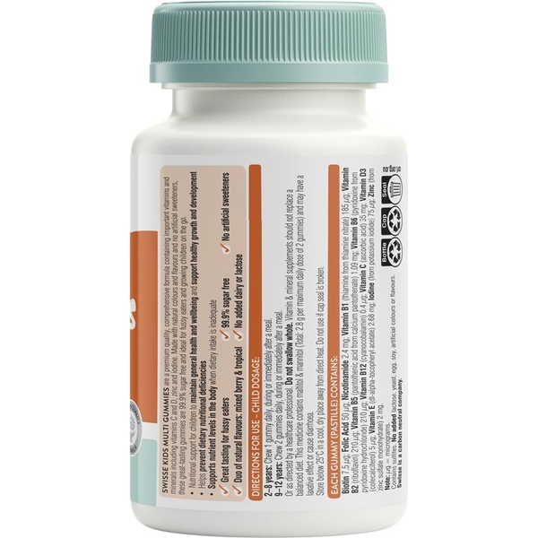 Kẹo dẻo vitamin tổng hợp cho bé Swisse Kids Multi Gummies 60 viên