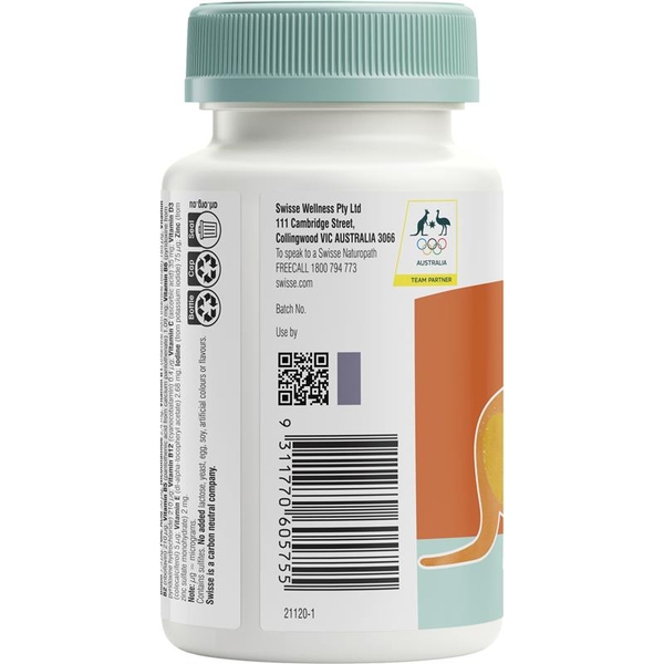 Kẹo dẻo vitamin tổng hợp cho bé Swisse Kids Multi Gummies 60 viên