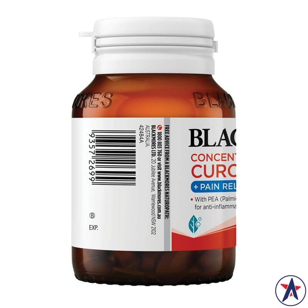 Viên uống tinh chất nghệ giảm đau Blackmores Concentrated Curcumin + Pain Relief 40 viên