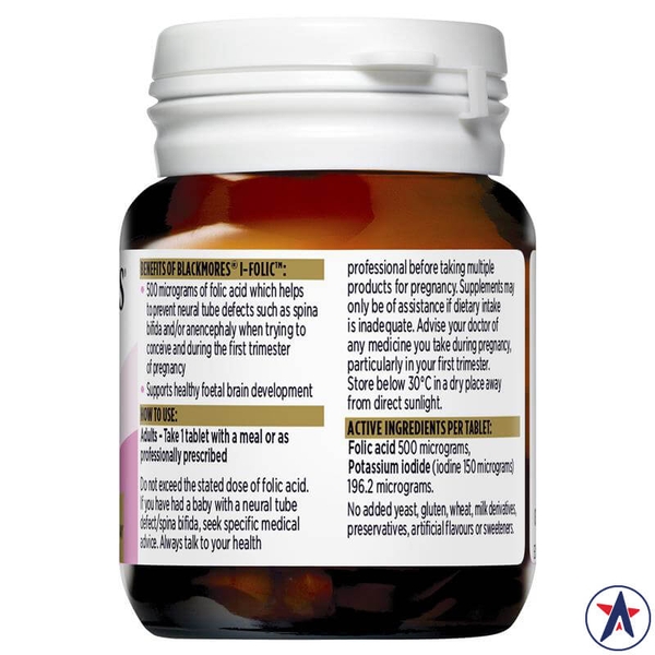 Viên uống Blackmores I-Folic Preconception & Pregnancy 150 viên