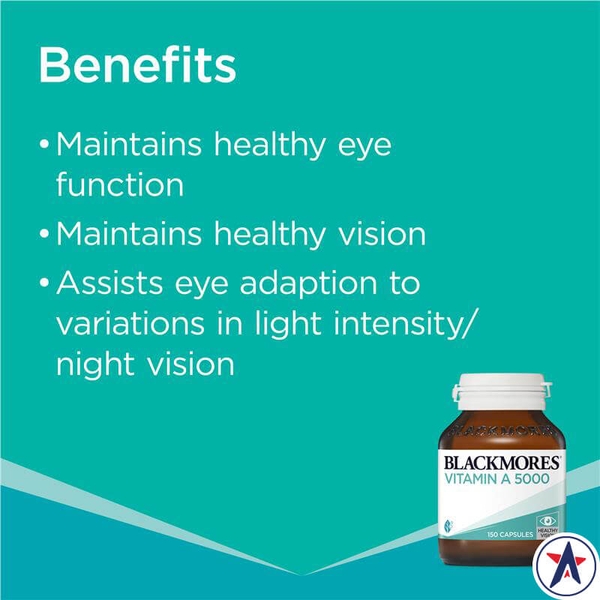 Viên uống bổ mắt Blackmores Vitamin A 5000IU Eye Care 150 viên