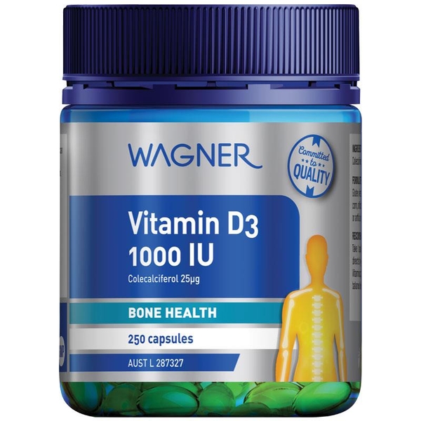 Viên uống bổ sung Vitamin D3 1000IU Wagner của Úc