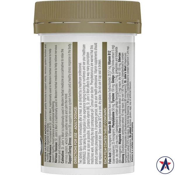 Viên uống cân bằng tâm trạng Swisse Ultiboost Mood 50 viên