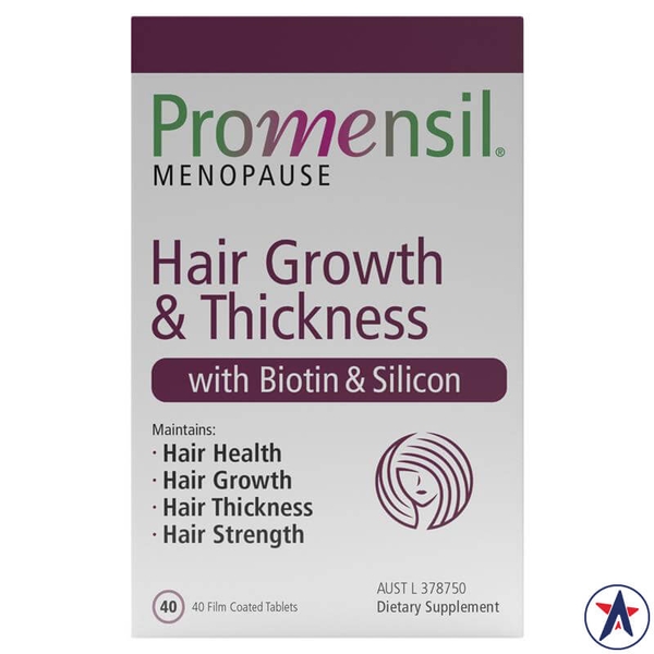 Viên uống chăm sóc tóc thời kỳ mãn kinh Promensil Menopause Hair Growth & Thickness 40 viên