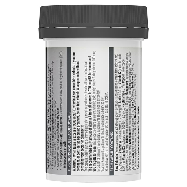 Swisse Hair Nutrition For Men giúp dưỡng tóc cho nam 60 viên