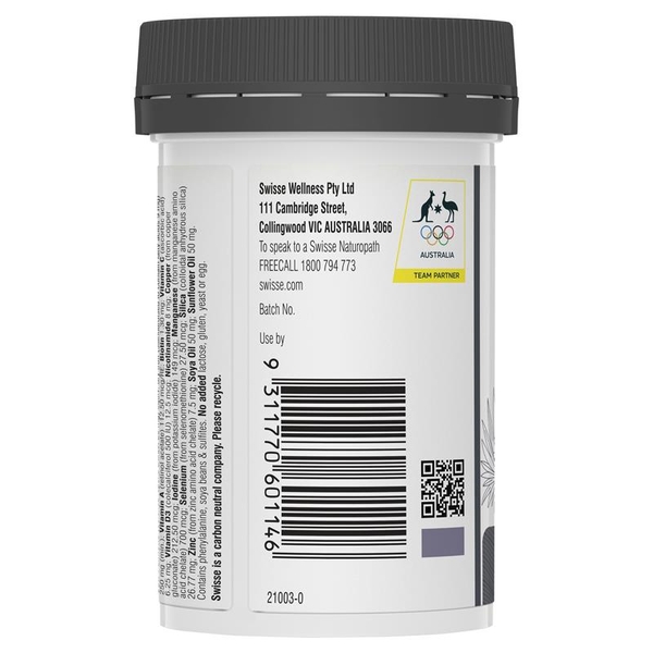 Swisse Hair Nutrition For Men giúp dưỡng tóc cho nam 60 viên