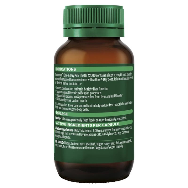 Thompson's One-A-Day Milk Thistle 42000mg giải độc gan 60 viên