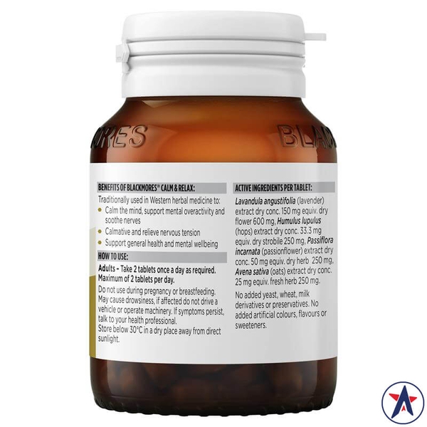 Viên uống giúp thư giãn Blackmores Calm & Relax 60 viên