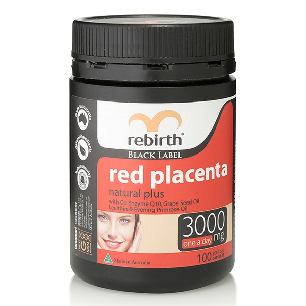 Viên uống nhau thai cừu đỏ Rebirth Red Placenta 3000mg 100 viên