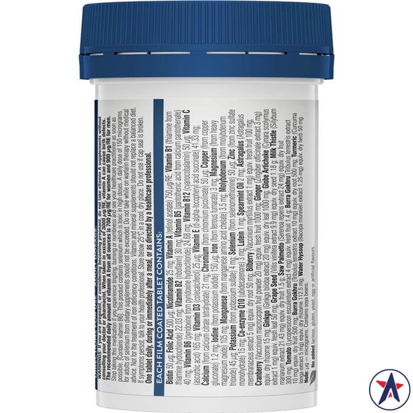 Vitamin tổng hợp cho nam giới lớn tuổi Swisse Men's 50+ Multivitamin