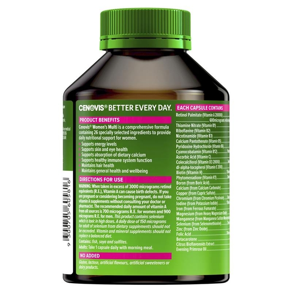 Vitamin tổng hợp cho nữ Cenovis Women's Multi Once Daily 100 viên